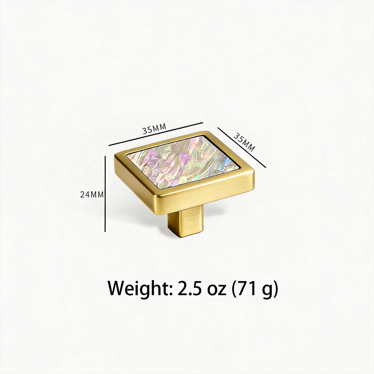 Square shell brass pull
