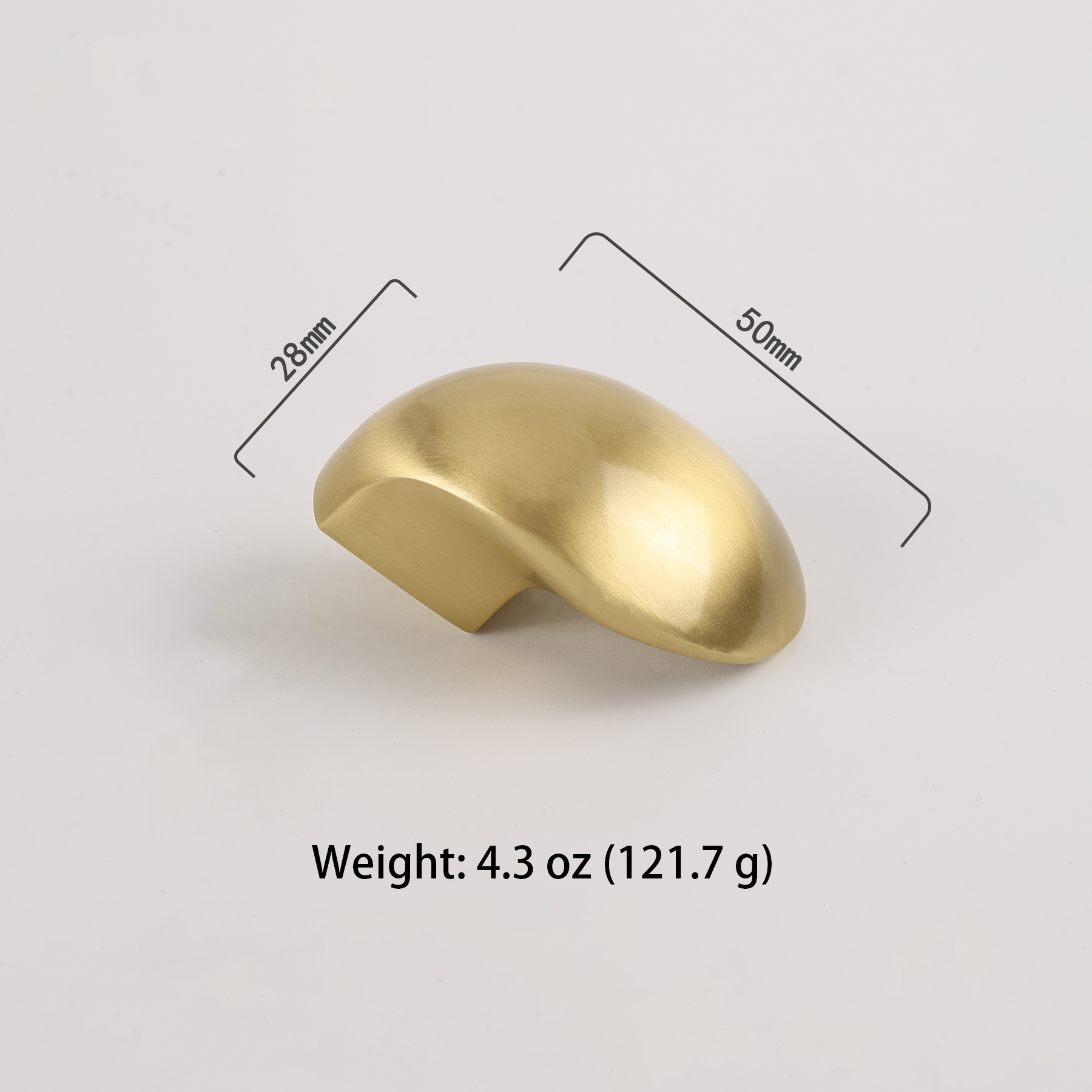 Teardrop brass cabinet knob