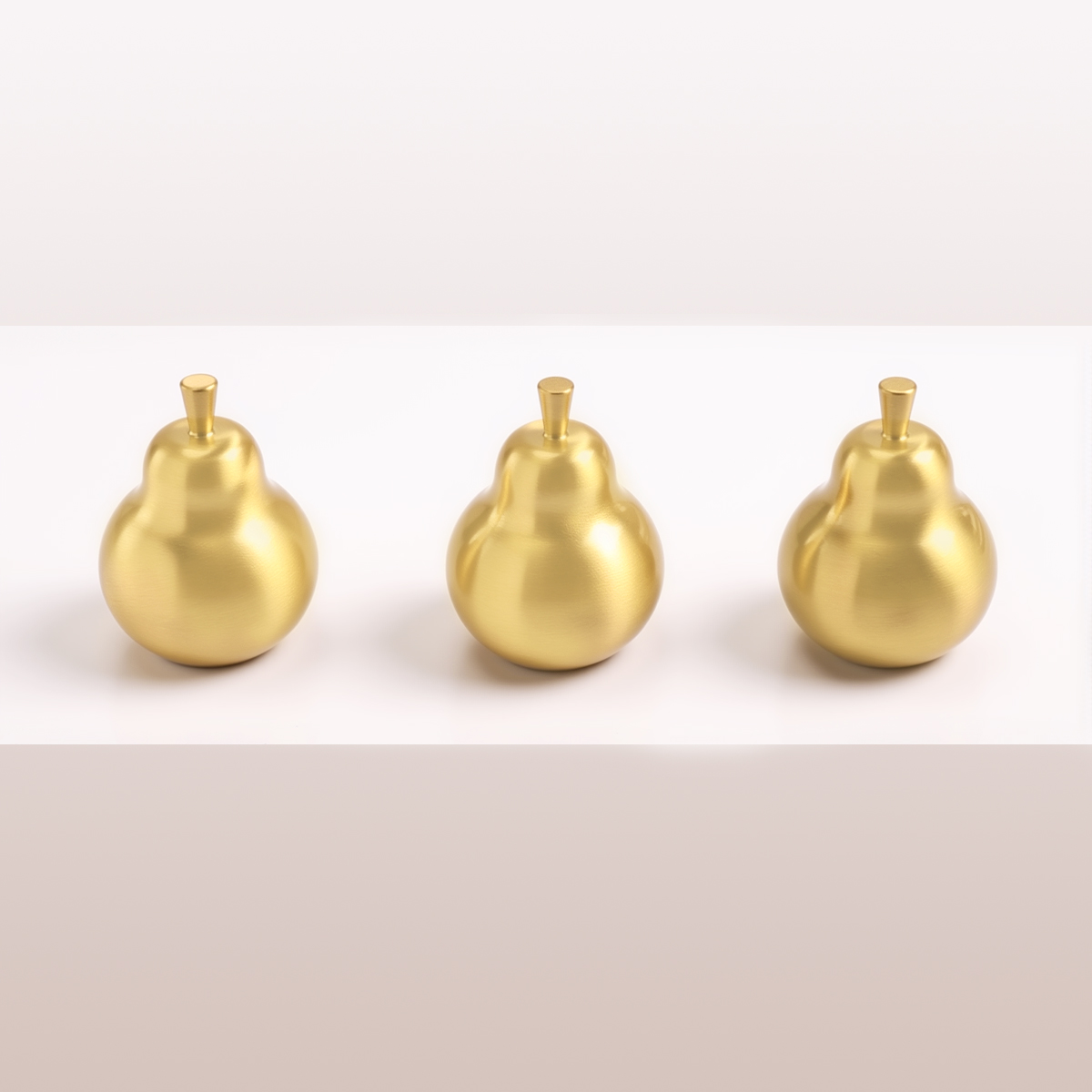 Pear brass knob product view